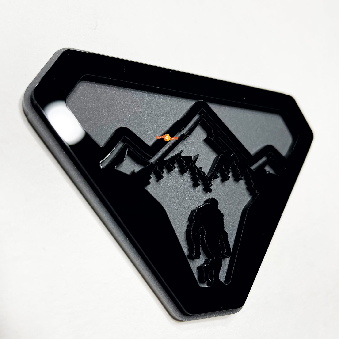 Sasquatch Yeti Mountains 3D Emblem Badge