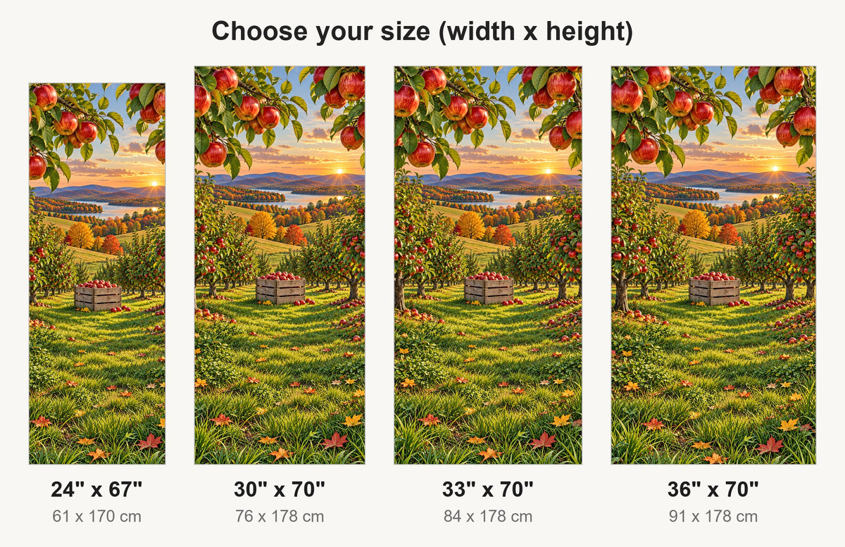 Apple Orchard fridge wrap available sizes 24, 30, 33 and 36 inch