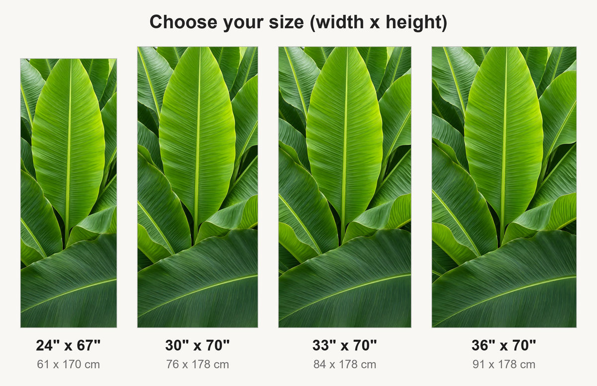 Banana Leaves fridge wrap available sizes 24, 30, 33 and 36 inch