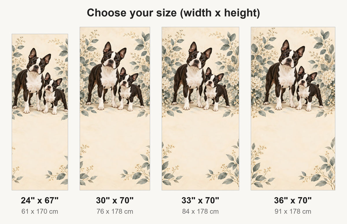 Boston Terriers fridge wrap available sizes 24, 30, 33 and 36 inch