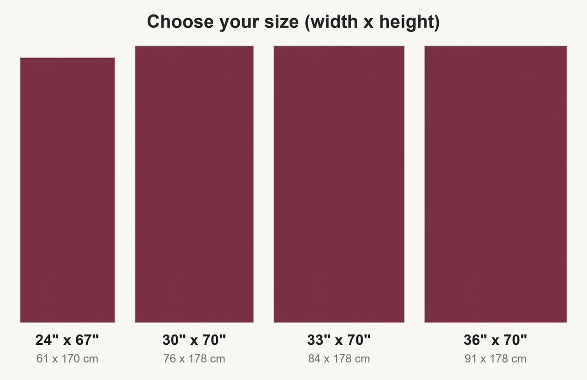 Cherry Burgundy fridge wrap available sizes 24, 30, 33 and 36 inch