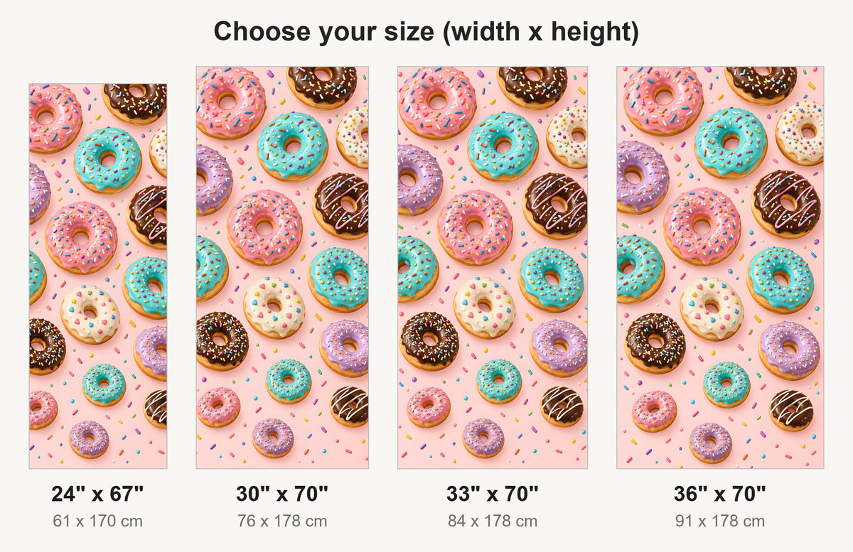 Donuts fridge wrap available sizes 24, 30, 33 and 36 inch