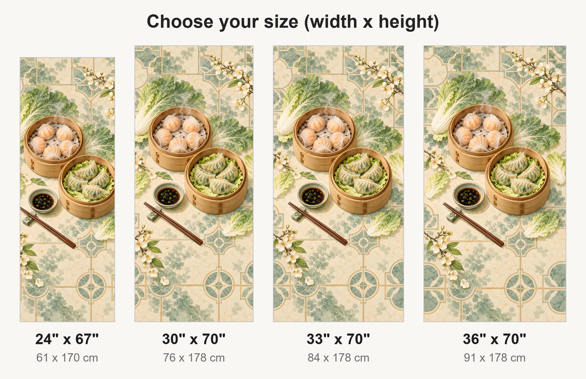 Dumplings & Dim Sum fridge wrap available sizes 24, 30, 33 and 36 inch