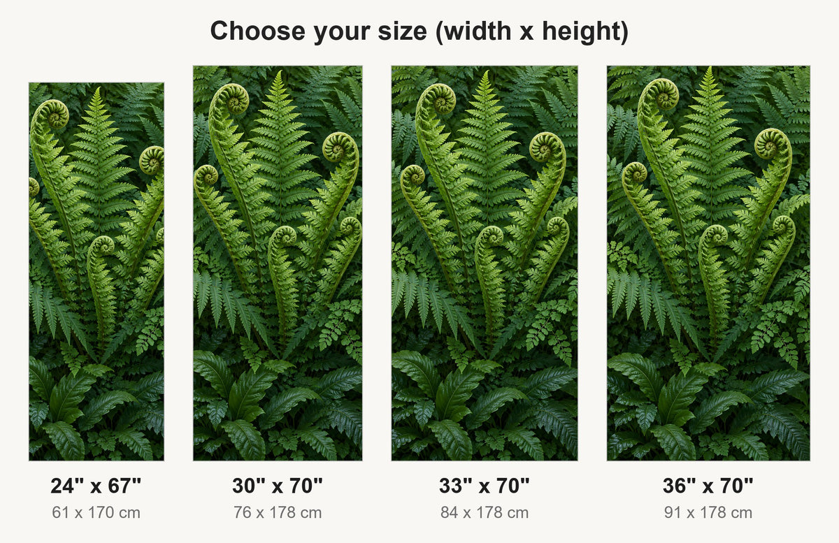 Forest Ferns fridge wrap available sizes 24, 30, 33 and 36 inch