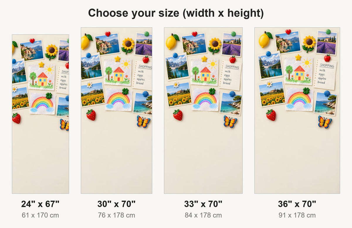 Fridge Magnet Collage fridge wrap available sizes 24, 30, 33 and 36 inch
