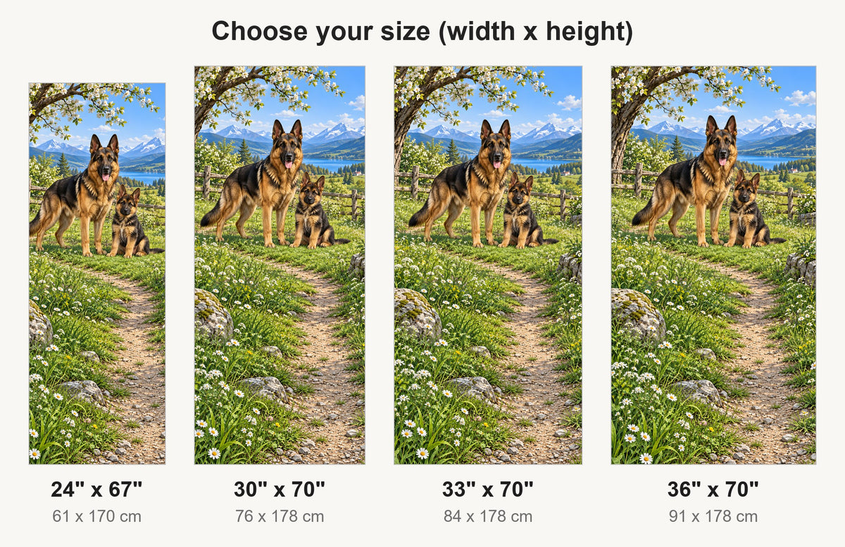 German Shepherds fridge wrap available sizes 24, 30, 33 and 36 inch