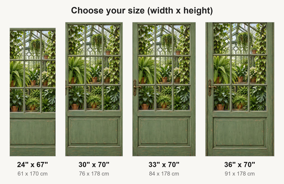 Greenhouse Door fridge wrap available sizes 24, 30, 33 and 36 inch