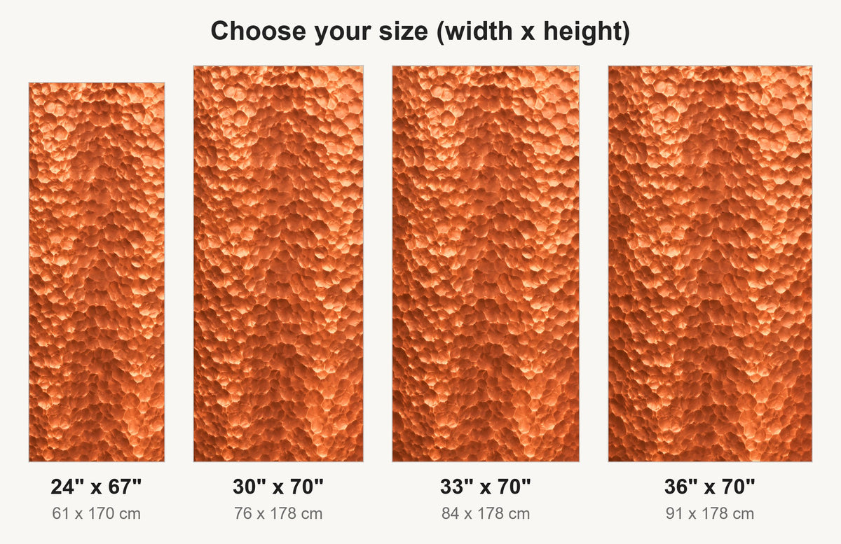 Hammered Copper fridge wrap available sizes 24, 30, 33 and 36 inch