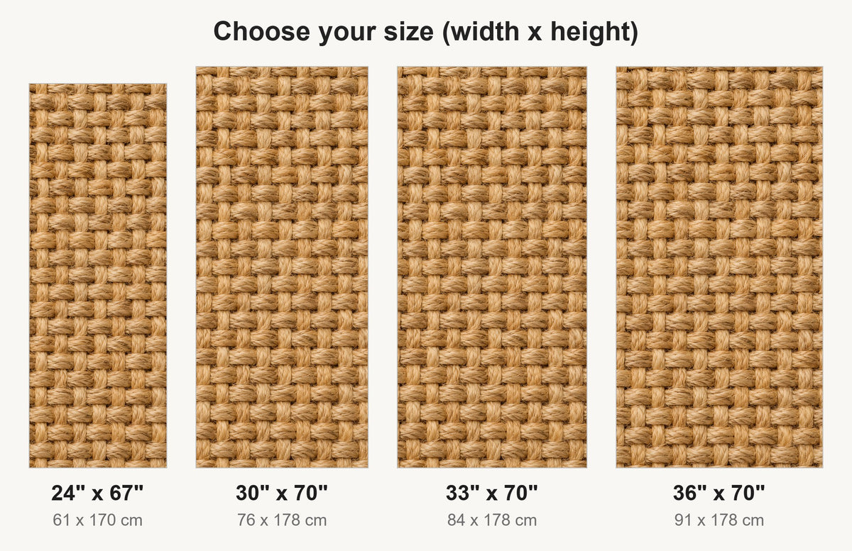 Jute Basketweave fridge wrap available sizes 24, 30, 33 and 36 inch