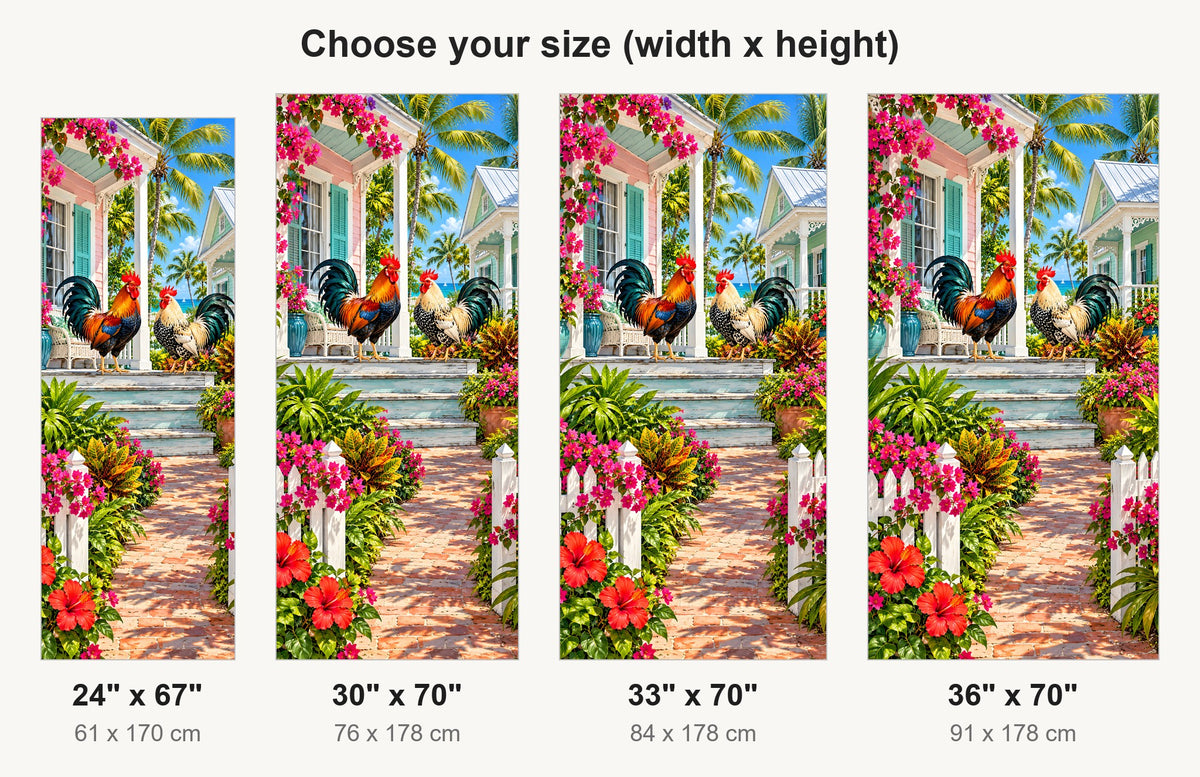 Key West Conch Houses fridge wrap available sizes 24, 30, 33 and 36 inch