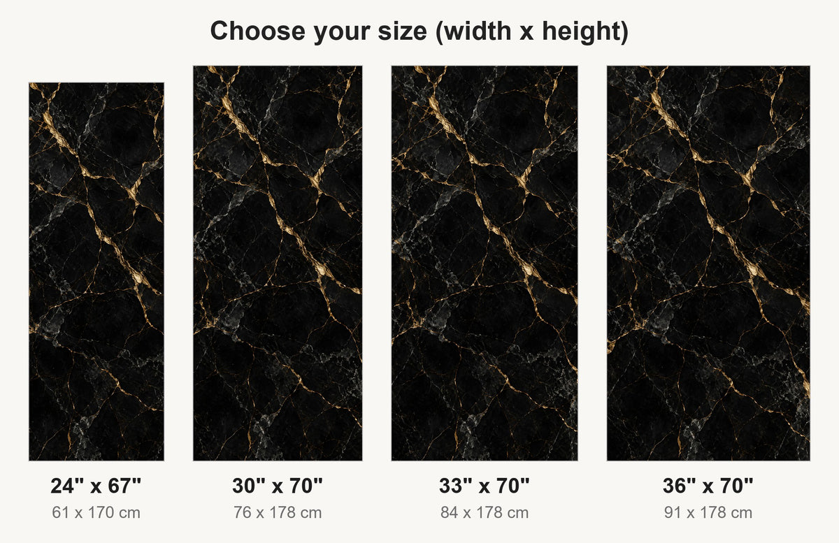 Kintsugi Marble fridge wrap available sizes 24, 30, 33 and 36 inch