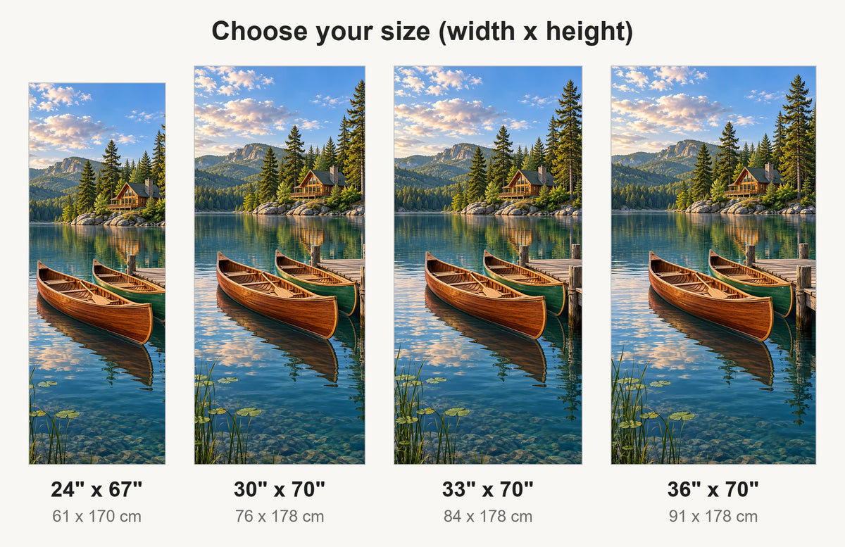 Lake House Canoes fridge wrap available sizes 24, 30, 33 and 36 inch