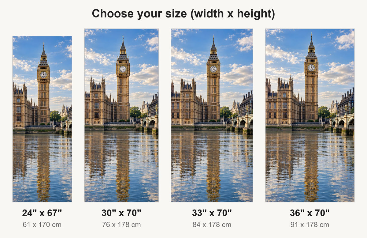 London Big Ben fridge wrap available sizes 24, 30, 33 and 36 inch