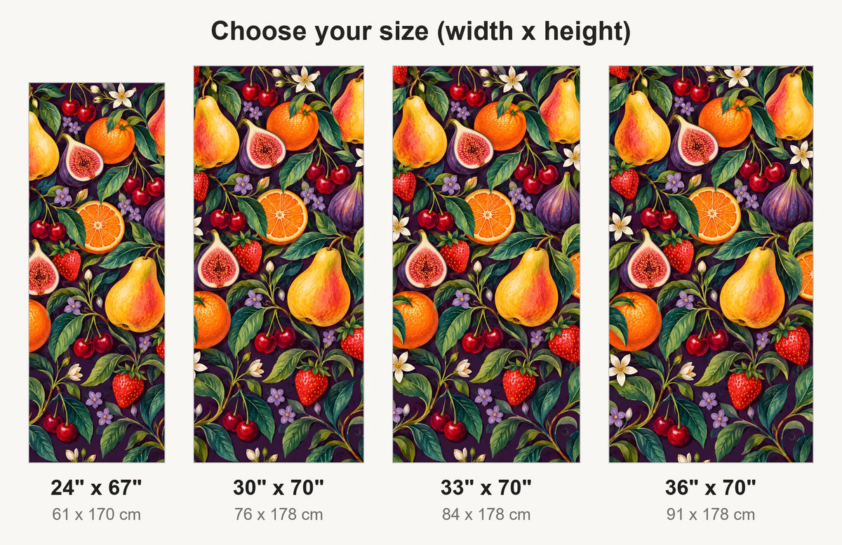 Maximalist Fruit fridge wrap available sizes 24, 30, 33 and 36 inch