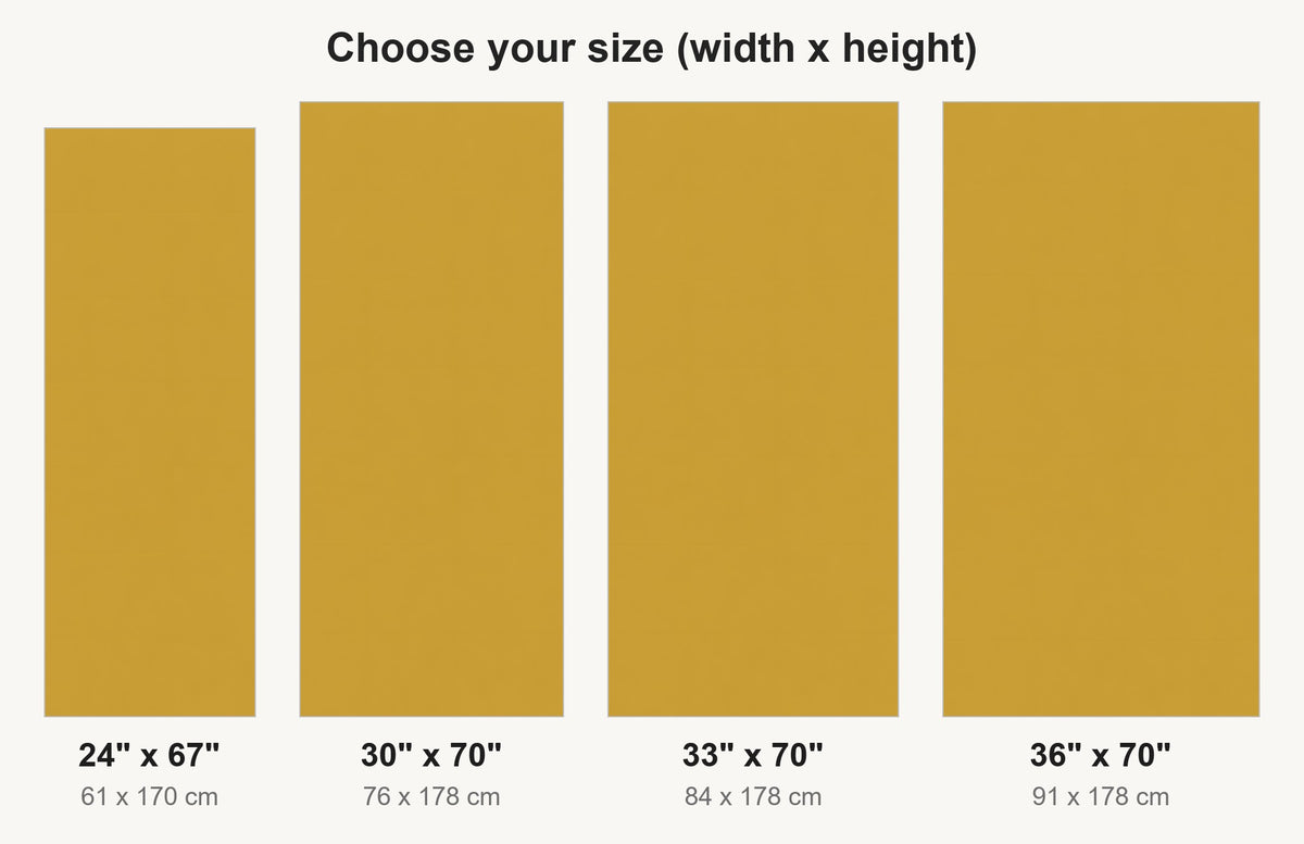 Mustard Yellow fridge wrap available sizes 24, 30, 33 and 36 inch