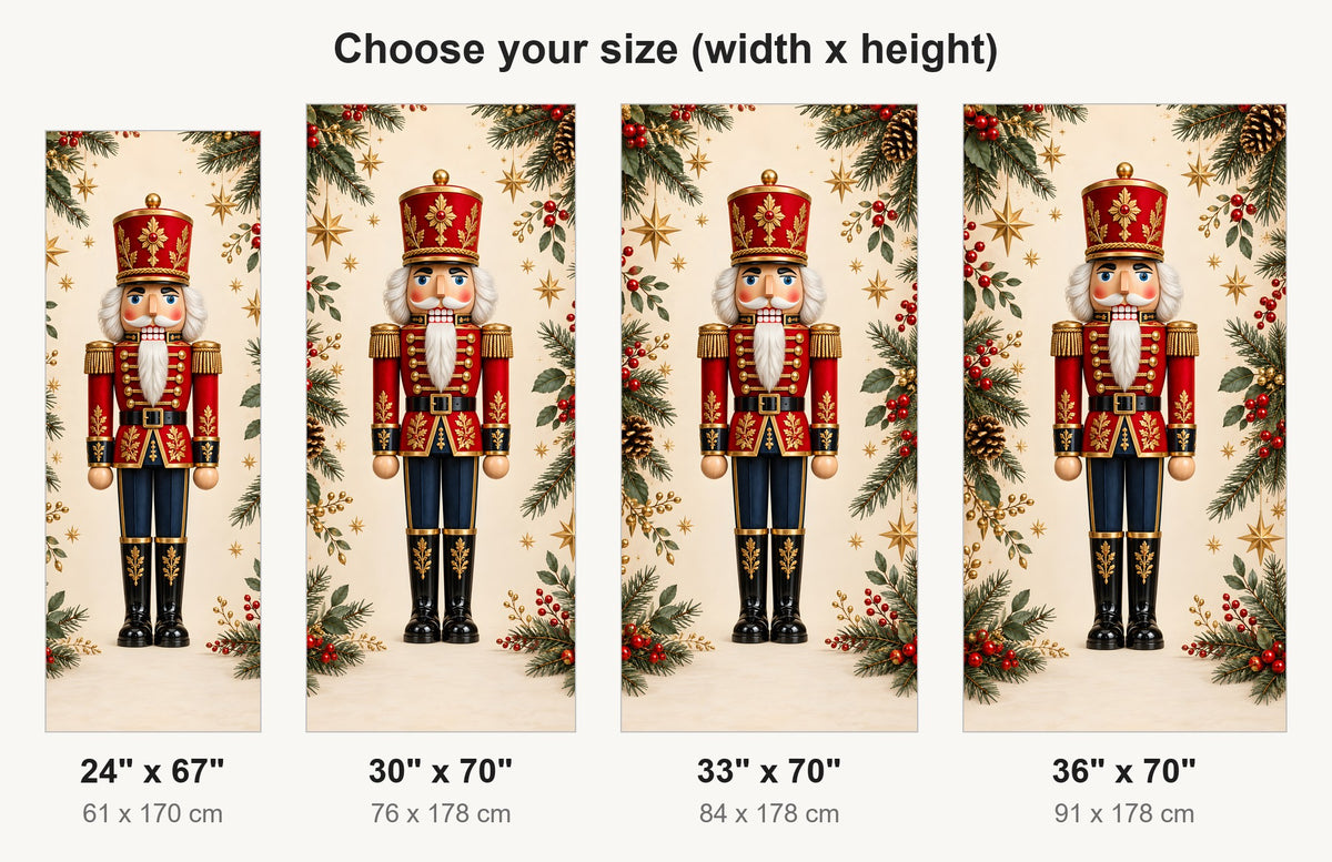 Nutcracker fridge wrap available sizes 24, 30, 33 and 36 inch