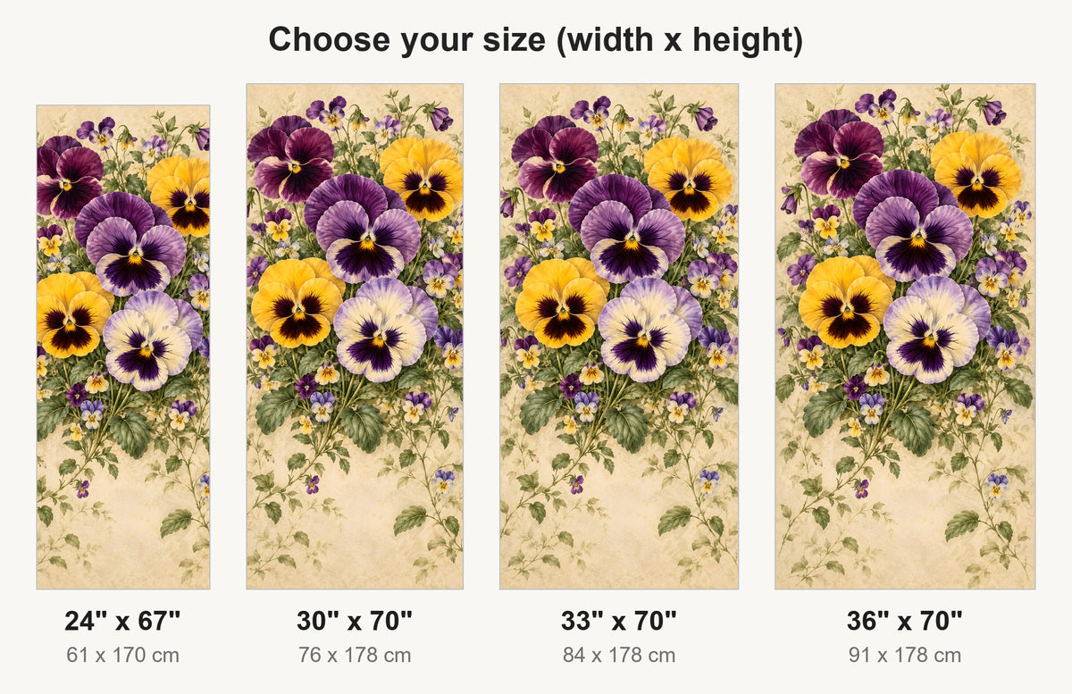 Pansies & Violas fridge wrap available sizes 24, 30, 33 and 36 inch