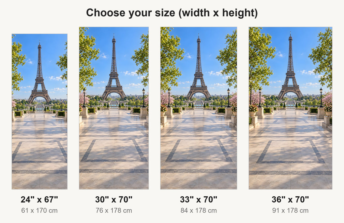 Paris Eiffel Tower fridge wrap available sizes 24, 30, 33 and 36 inch