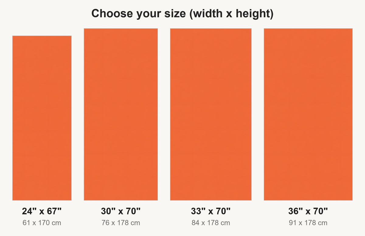 Persimmon Orange fridge wrap available sizes 24, 30, 33 and 36 inch