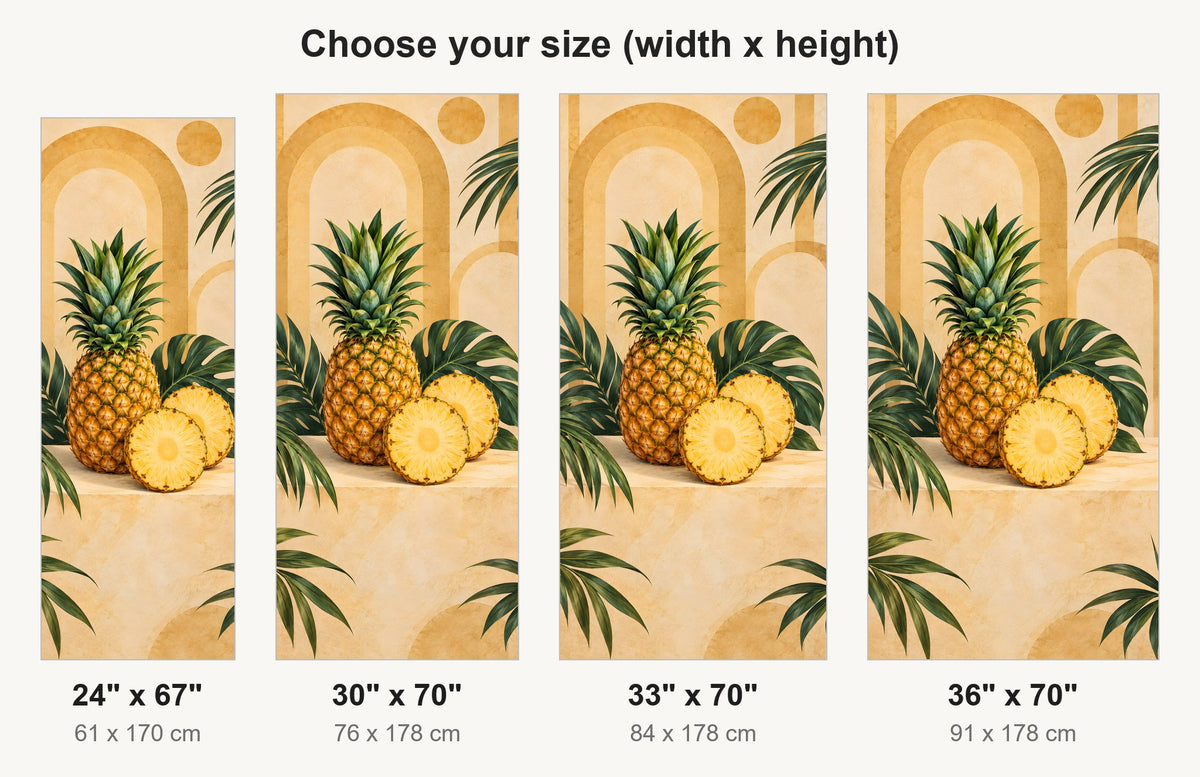 Pineapples fridge wrap available sizes 24, 30, 33 and 36 inch