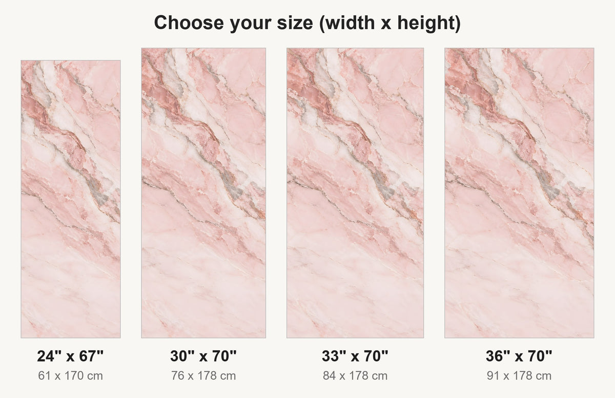 Pink Marble fridge wrap available sizes 24, 30, 33 and 36 inch