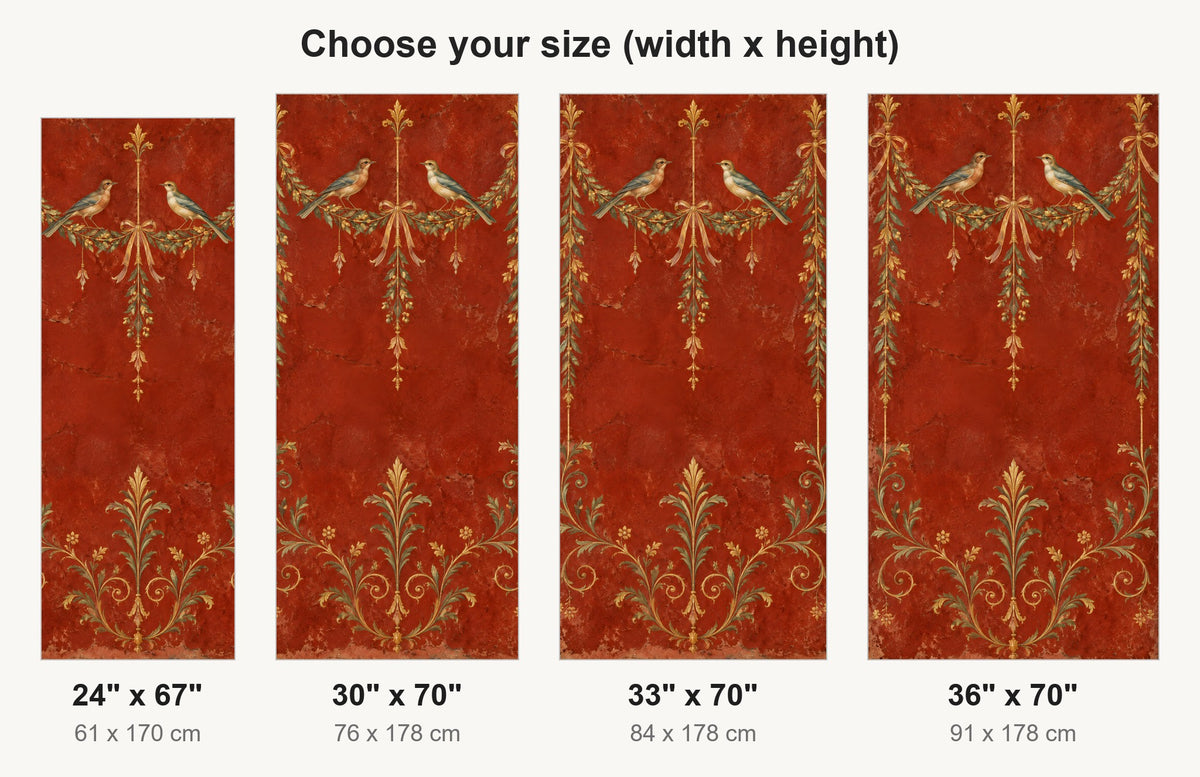 Pompeii Fresco fridge wrap available sizes 24, 30, 33 and 36 inch