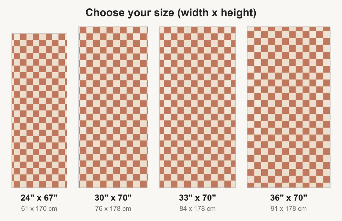 Retro Checkerboard fridge wrap available sizes 24, 30, 33 and 36 inch