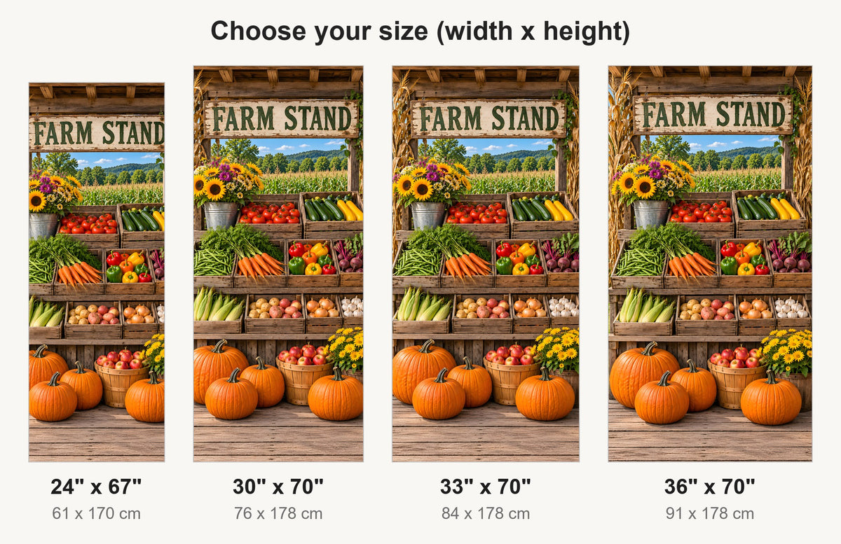 Roadside Farm Stand fridge wrap available sizes 24, 30, 33 and 36 inch