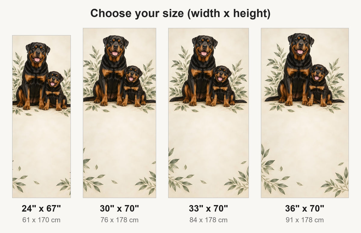 Rottweilers fridge wrap available sizes 24, 30, 33 and 36 inch