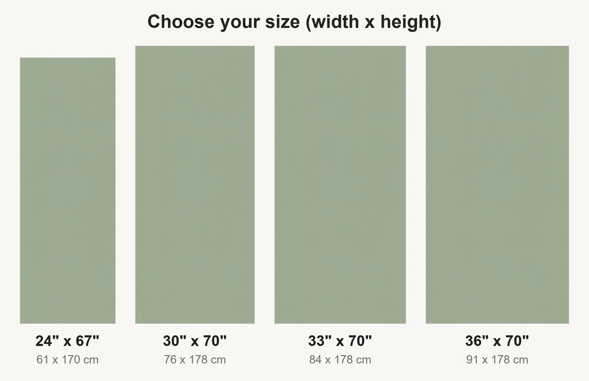 Sage Green fridge wrap available sizes 24, 30, 33 and 36 inch