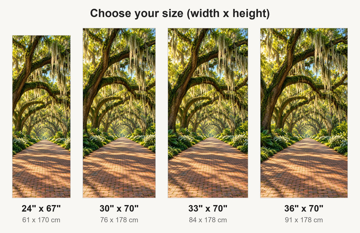 Savannah Oaks & Spanish Moss fridge wrap available sizes 24, 30, 33 and 36 inch