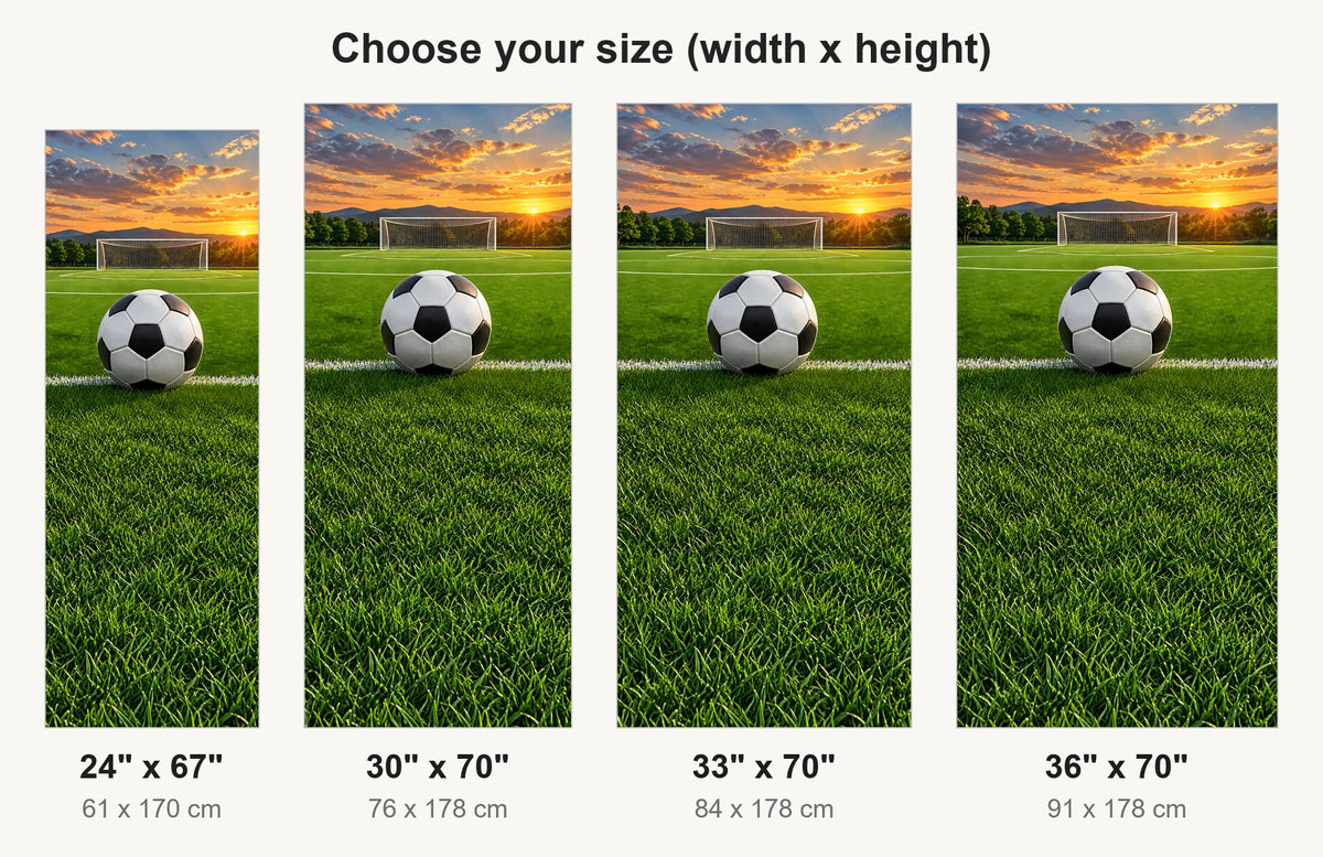 Soccer Field fridge wrap available sizes 24, 30, 33 and 36 inch