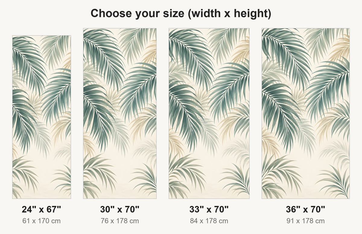 Soft Palm Leaves fridge wrap available sizes 24, 30, 33 and 36 inch