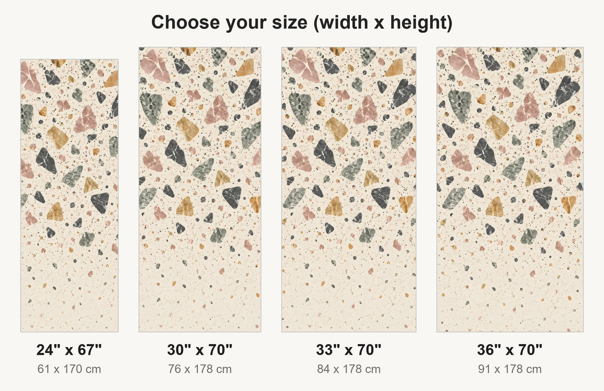 Terrazzo fridge wrap available sizes 24, 30, 33 and 36 inch