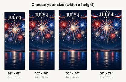 4th of July Fireworks fridge wrap available sizes 24, 30, 33 and 36 inch