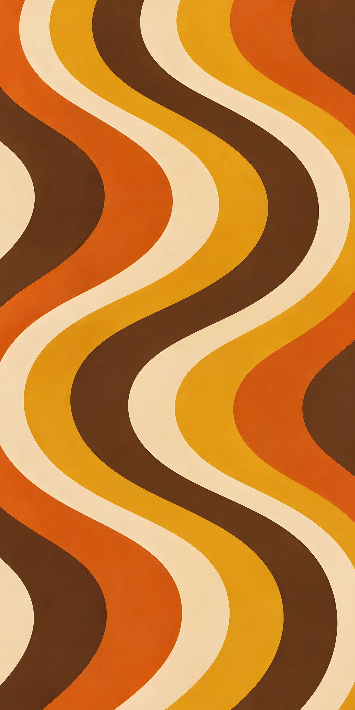 70s Retro Stripes fridge wrap full design