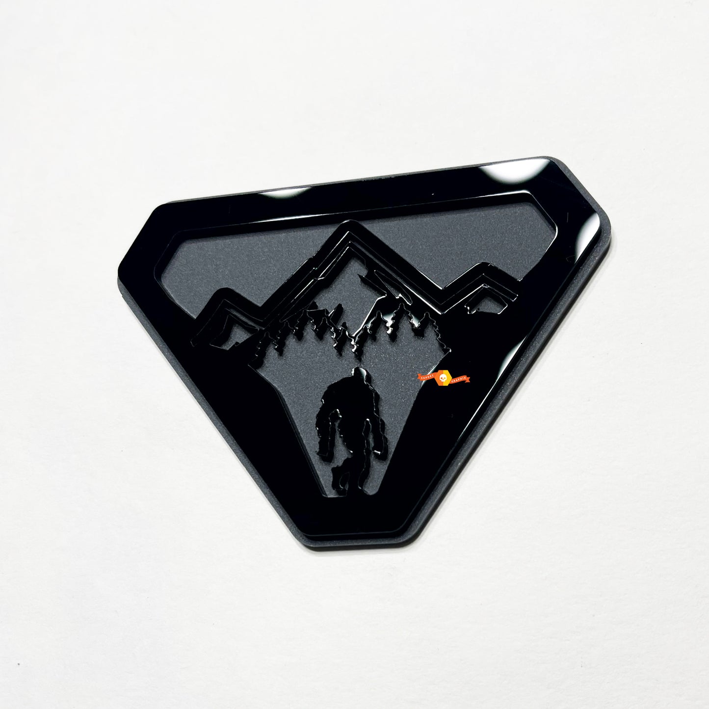 Sasquatch Yeti Mountains 3D Emblem Badge