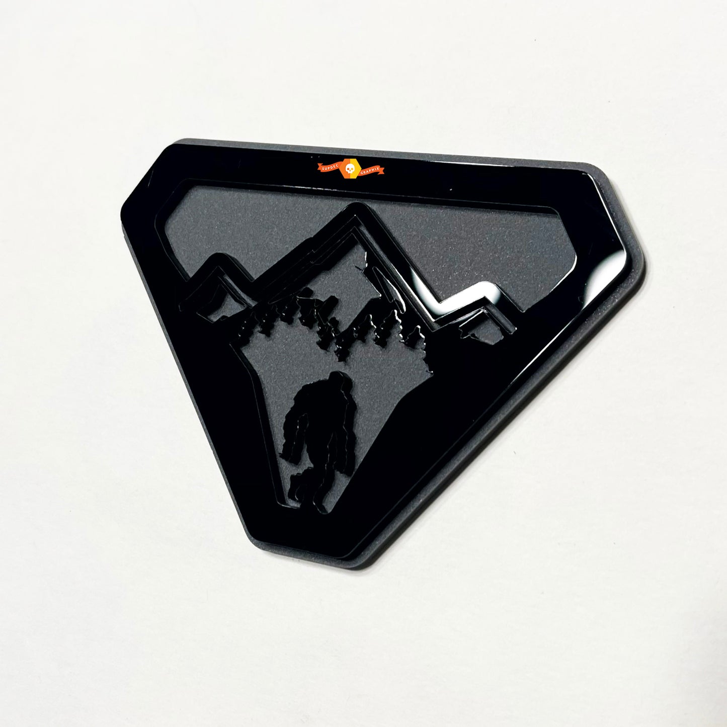 Sasquatch Yeti Mountains 3D Emblem Badge