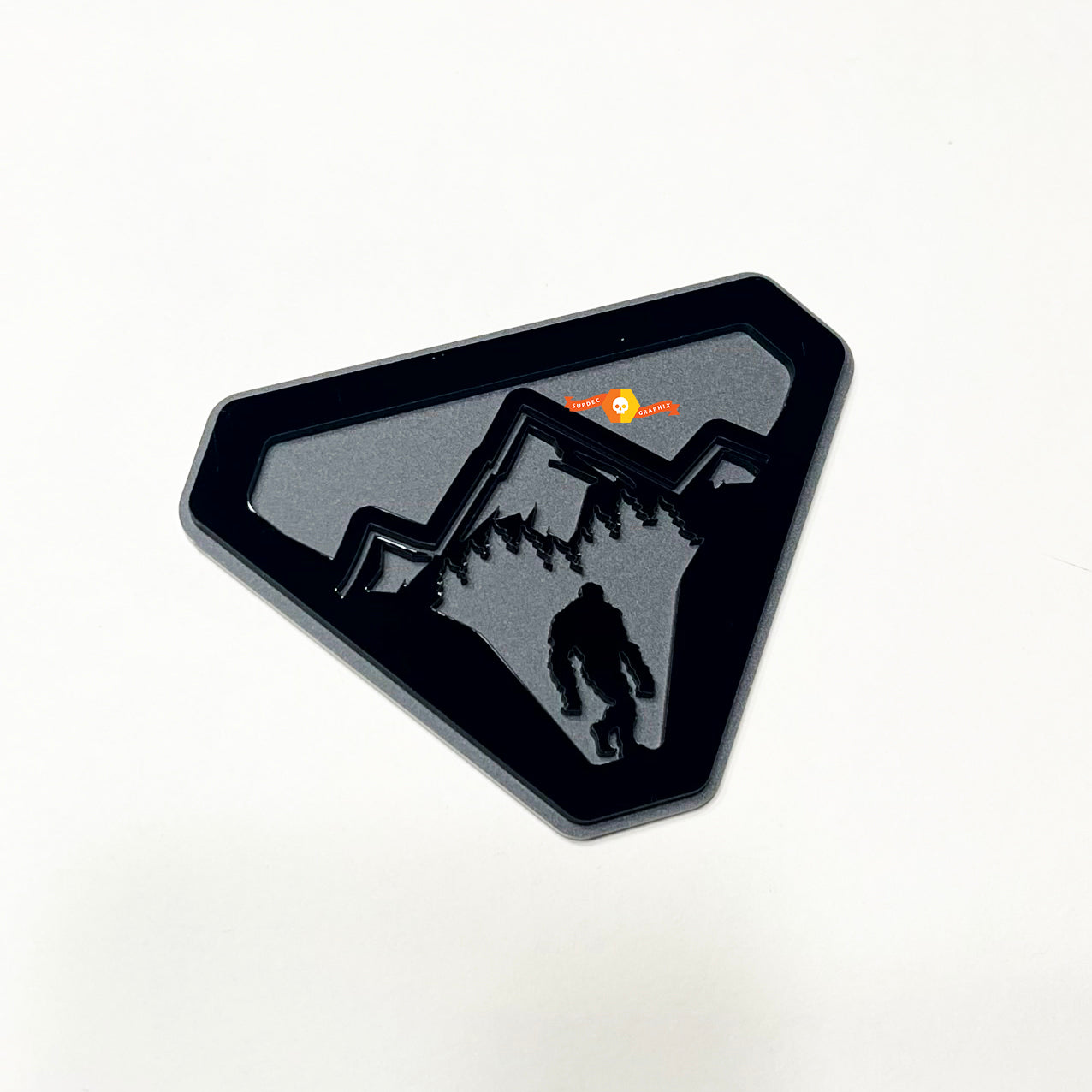 Sasquatch Yeti Mountains 3D Emblem Badge