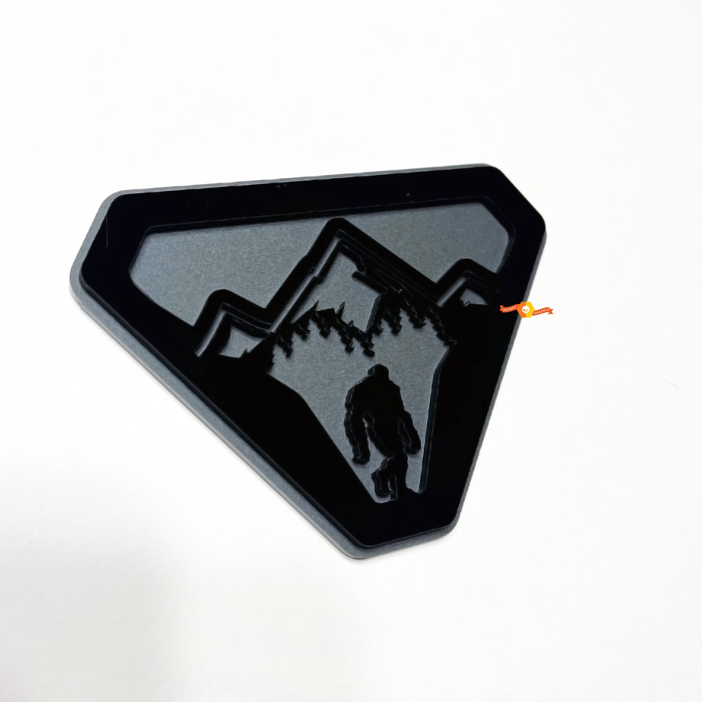 Sasquatch Yeti Mountains 3D Emblem Badge