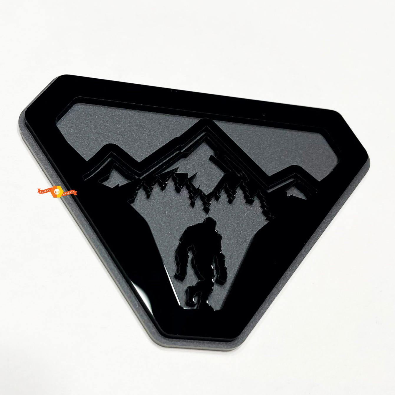 Sasquatch Yeti Mountains 3D Emblem Badge