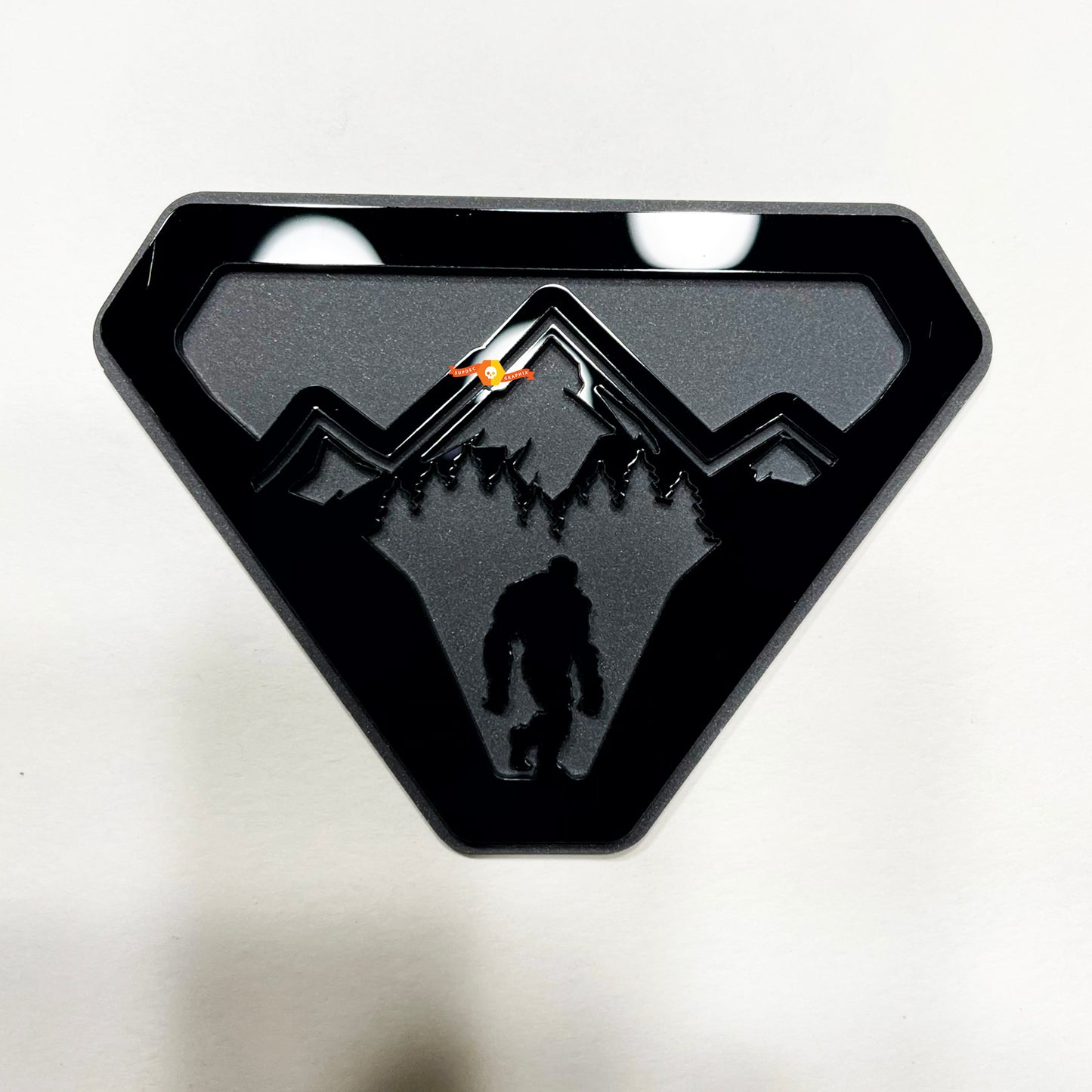 Sasquatch Yeti Mountains 3D Emblem Badge
