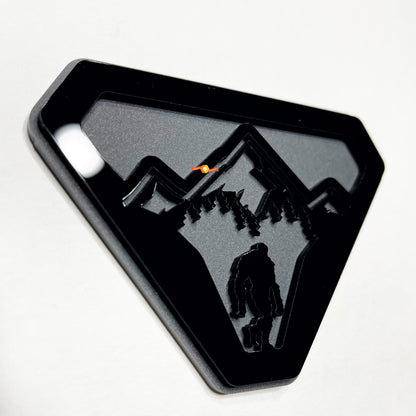 Sasquatch Yeti Mountains 3D Emblem Badge