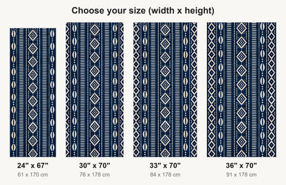 Adire Indigo Pattern fridge wrap available sizes 24, 30, 33 and 36 inch