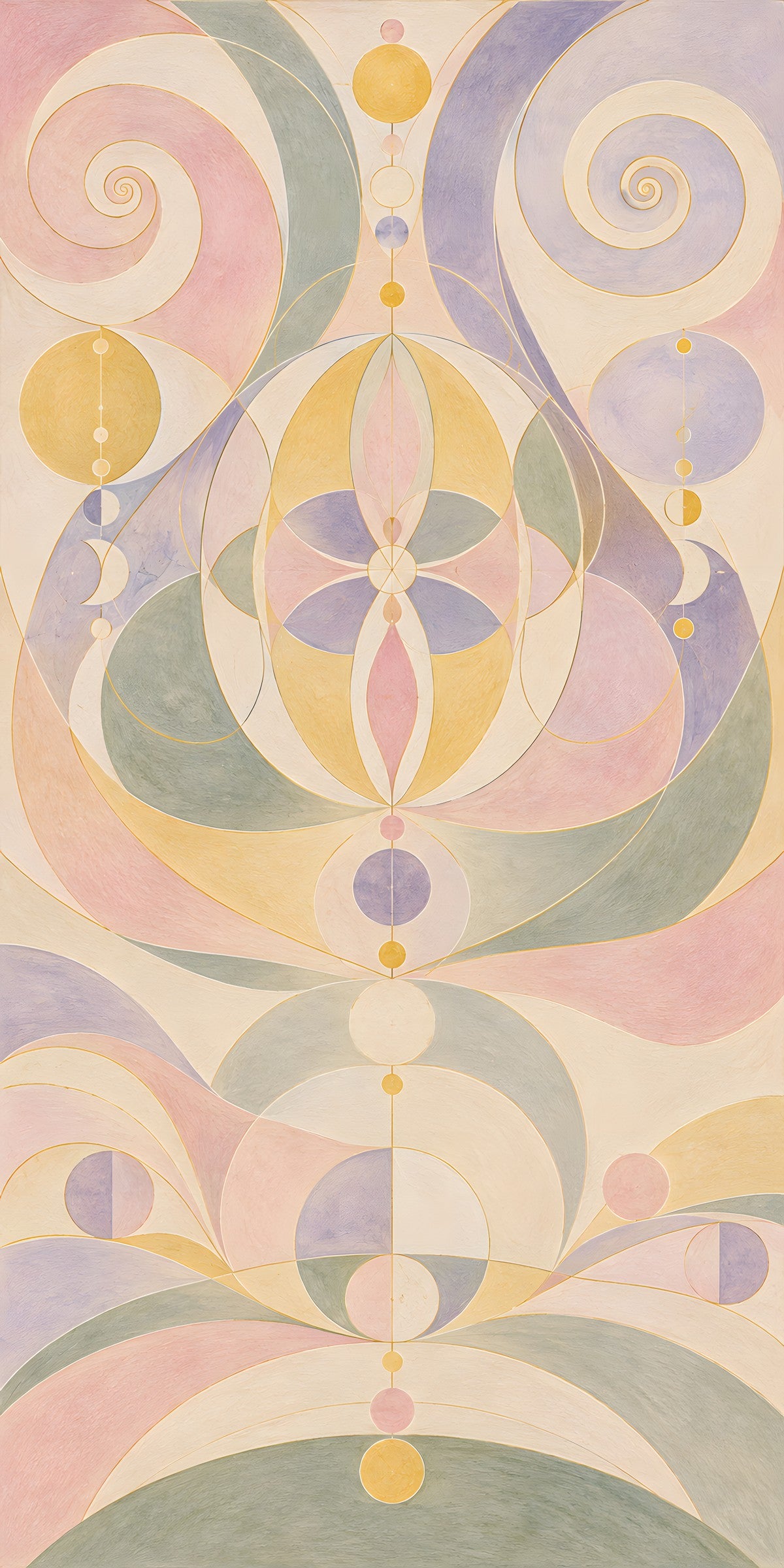 Af Klint-Inspired Spiritual Geometry fridge wrap full design