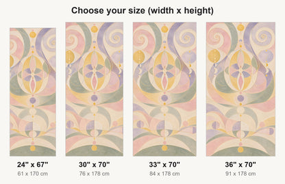Af Klint-Inspired Spiritual Geometry fridge wrap available sizes 24, 30, 33 and 36 inch