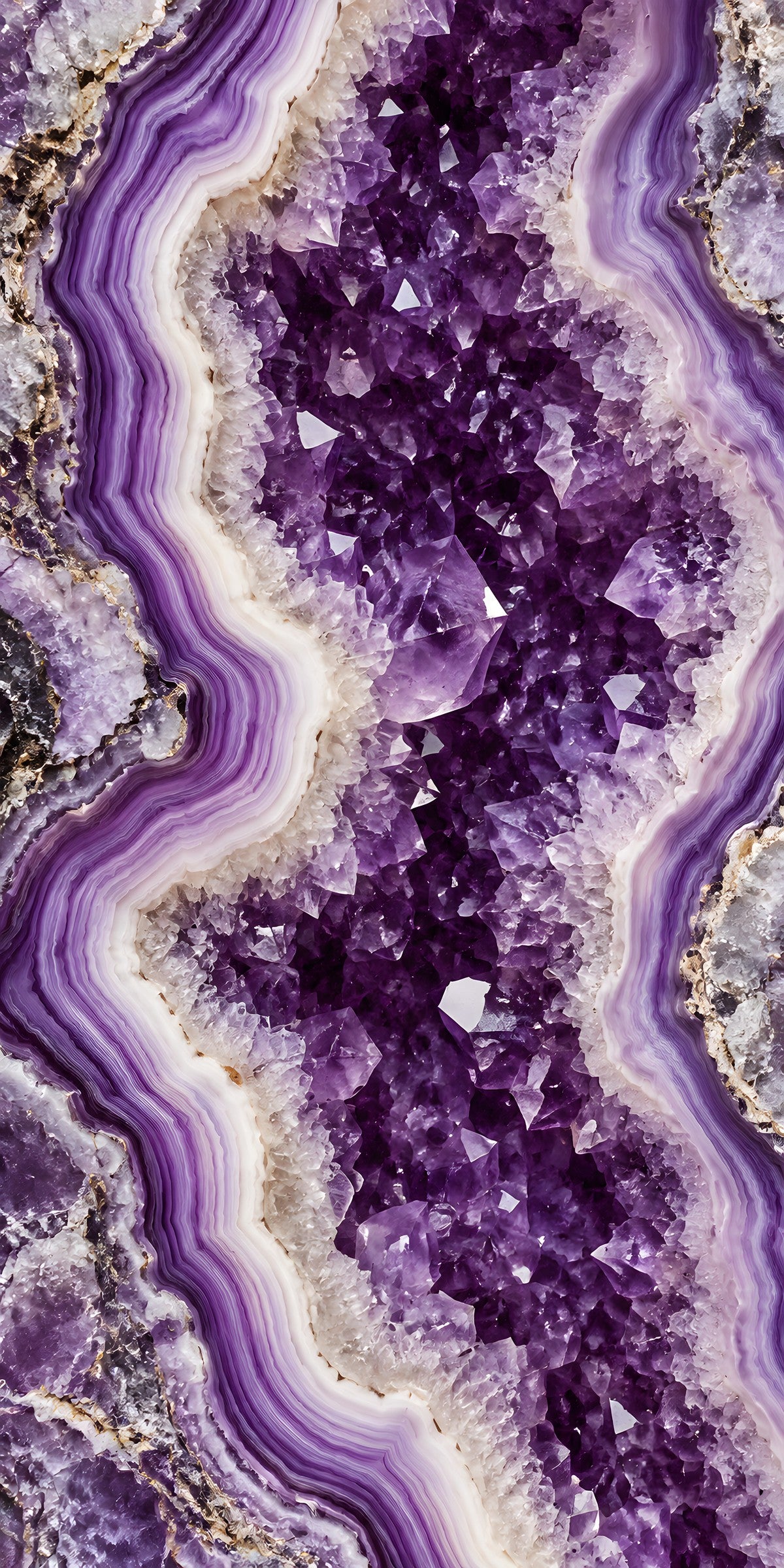 Amethyst Geode fridge wrap full design