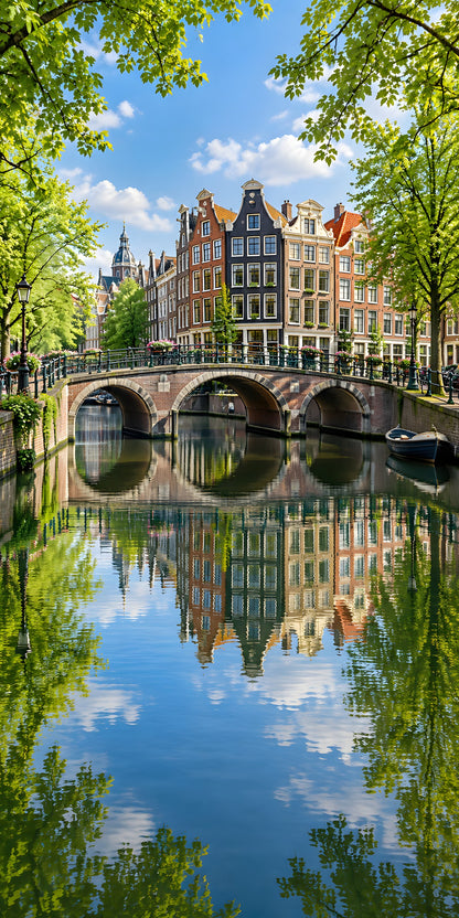 Amsterdam Canals fridge wrap full design