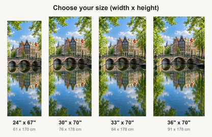 Amsterdam Canals fridge wrap available sizes 24, 30, 33 and 36 inch