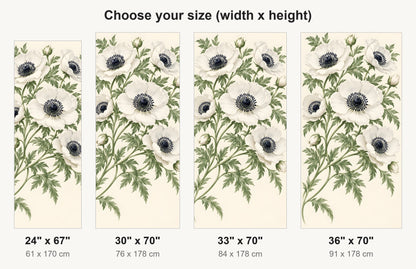 Anemones fridge wrap available sizes 24, 30, 33 and 36 inch